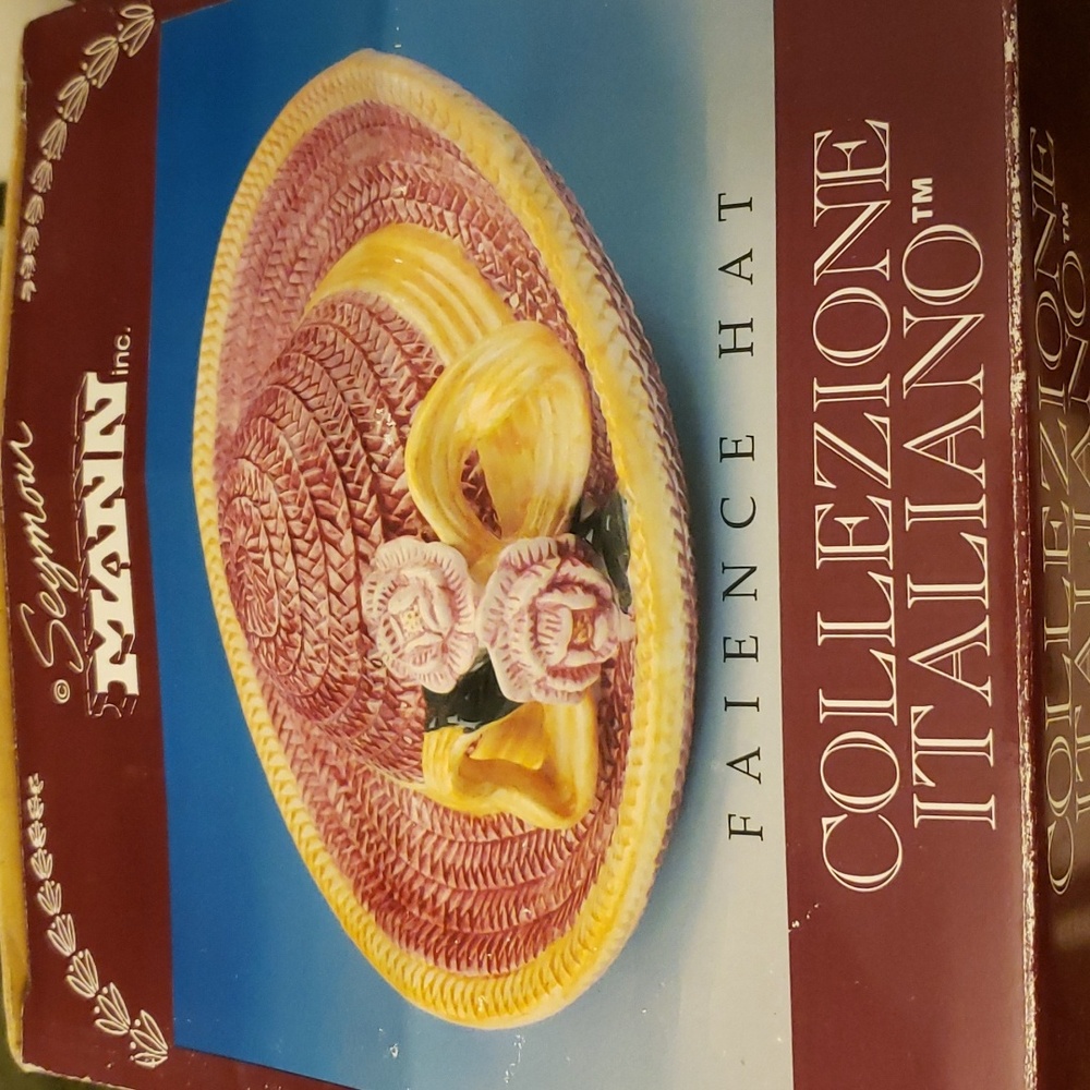 Seymour Mann Handpainted Italian Ceramic Hat Wall Hanging